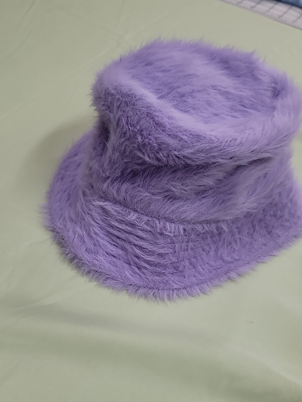 ASOS Lavender Faux-Fur Bucket Hat - Women Accessories